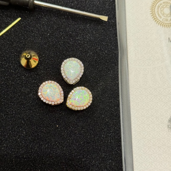 Real Genuine GRA Certified Opal Urn Jewelry Cremation VVS Moissnaite diamond urn - Picture 13 of 13